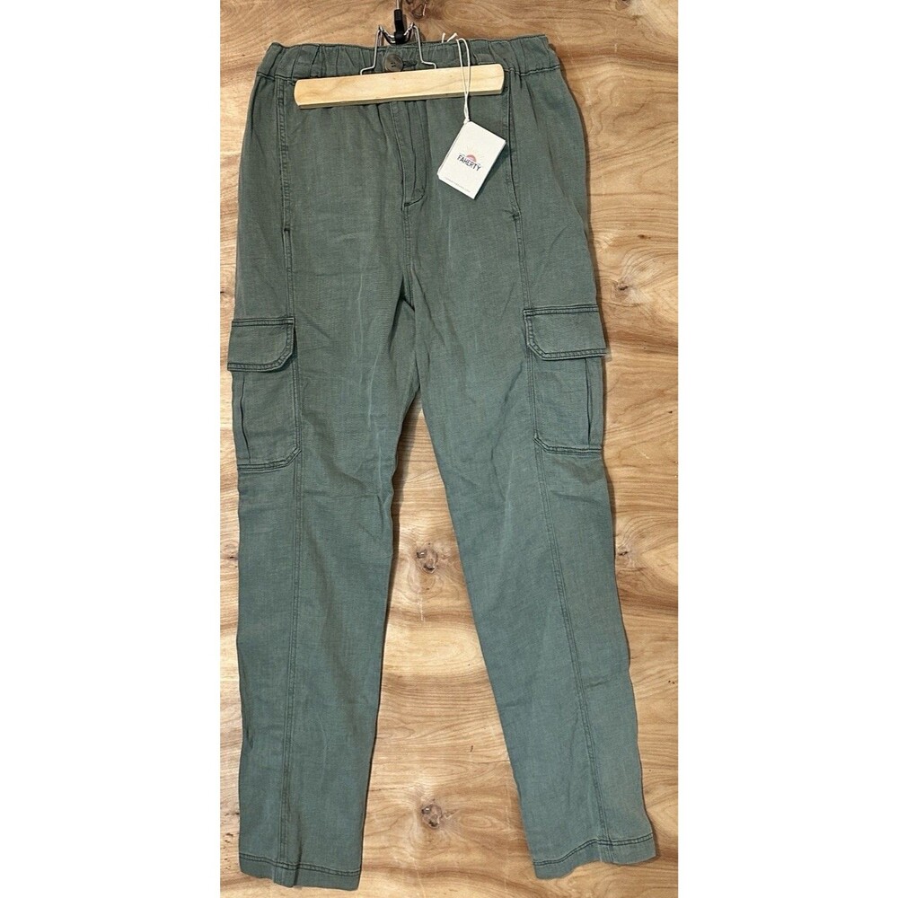 NWT Faherty Arlie Day Cargo Pants Sea Spray Green Womens XS $148
